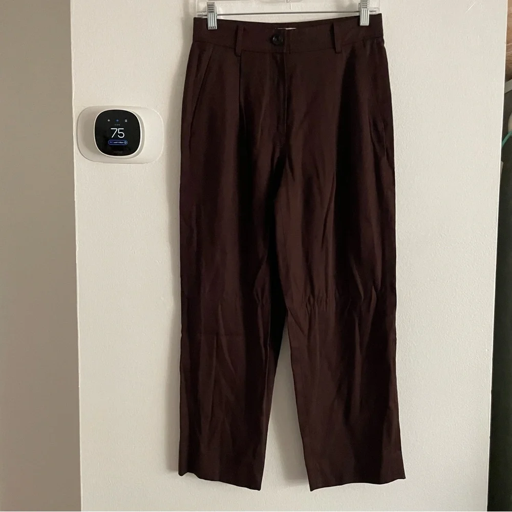 The Reset R Label Dark Brown women's Dress Pants size XS - Picture 2 of 7